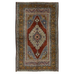 6x10.2 Ft Unique Turkish Village Rug, Ca 1960, Vintage Handmade Oriental Carpet