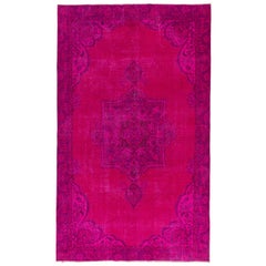 6x10 Ft Fuchsia Pink 
Purple Color Rug. Handmade Wool Carpet 4 Modern Interiors