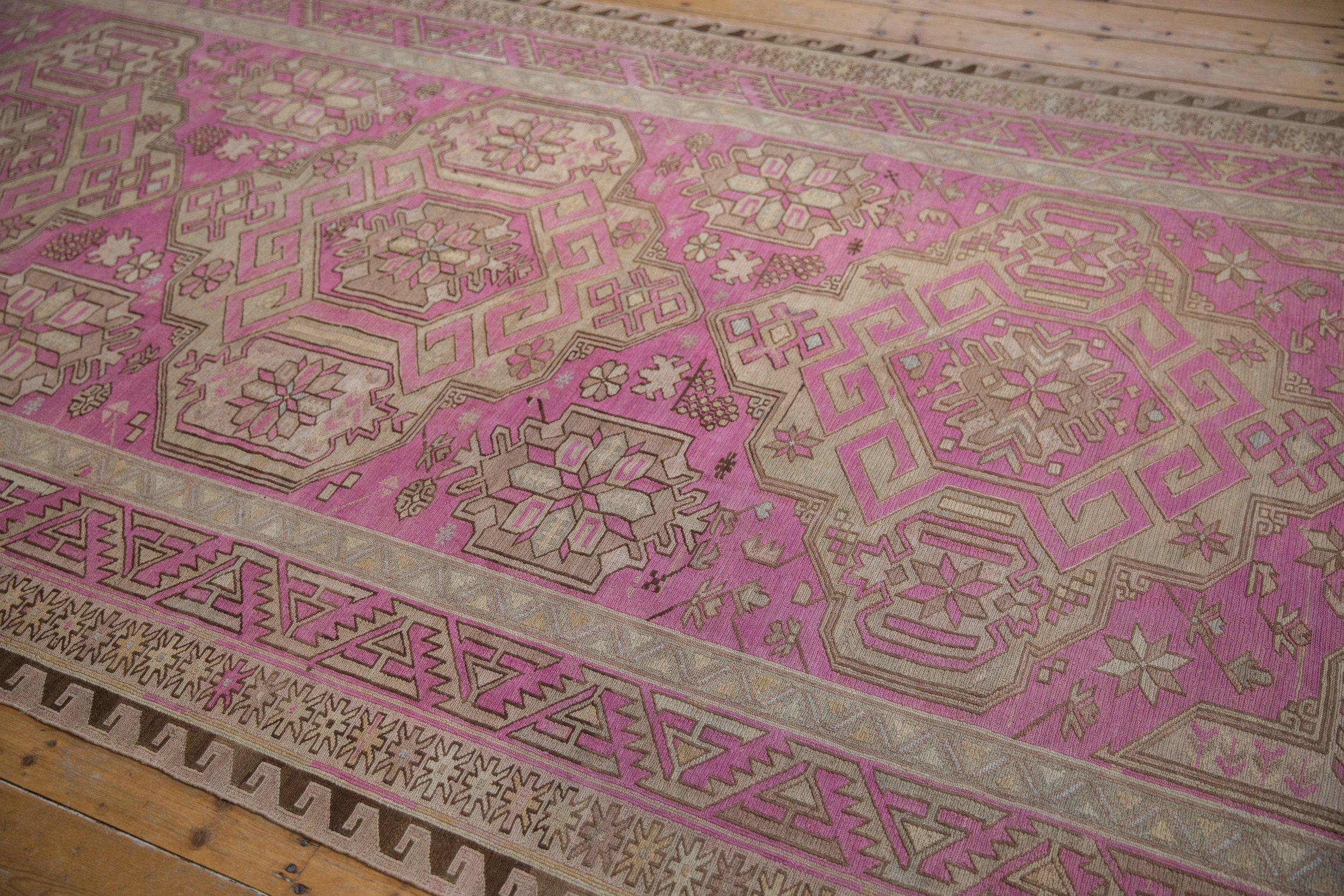 Hand-Woven Vintage Distressed Soumac Carpet For Sale