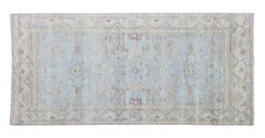 Light-Blue Oushak Gallery Runner