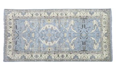 Light-Blue Oushak Gallery Runner
