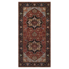 6'x12'3" Barn Red Fine Heriz Re-Creation Soft Wool Hand Knotted Runner Rug