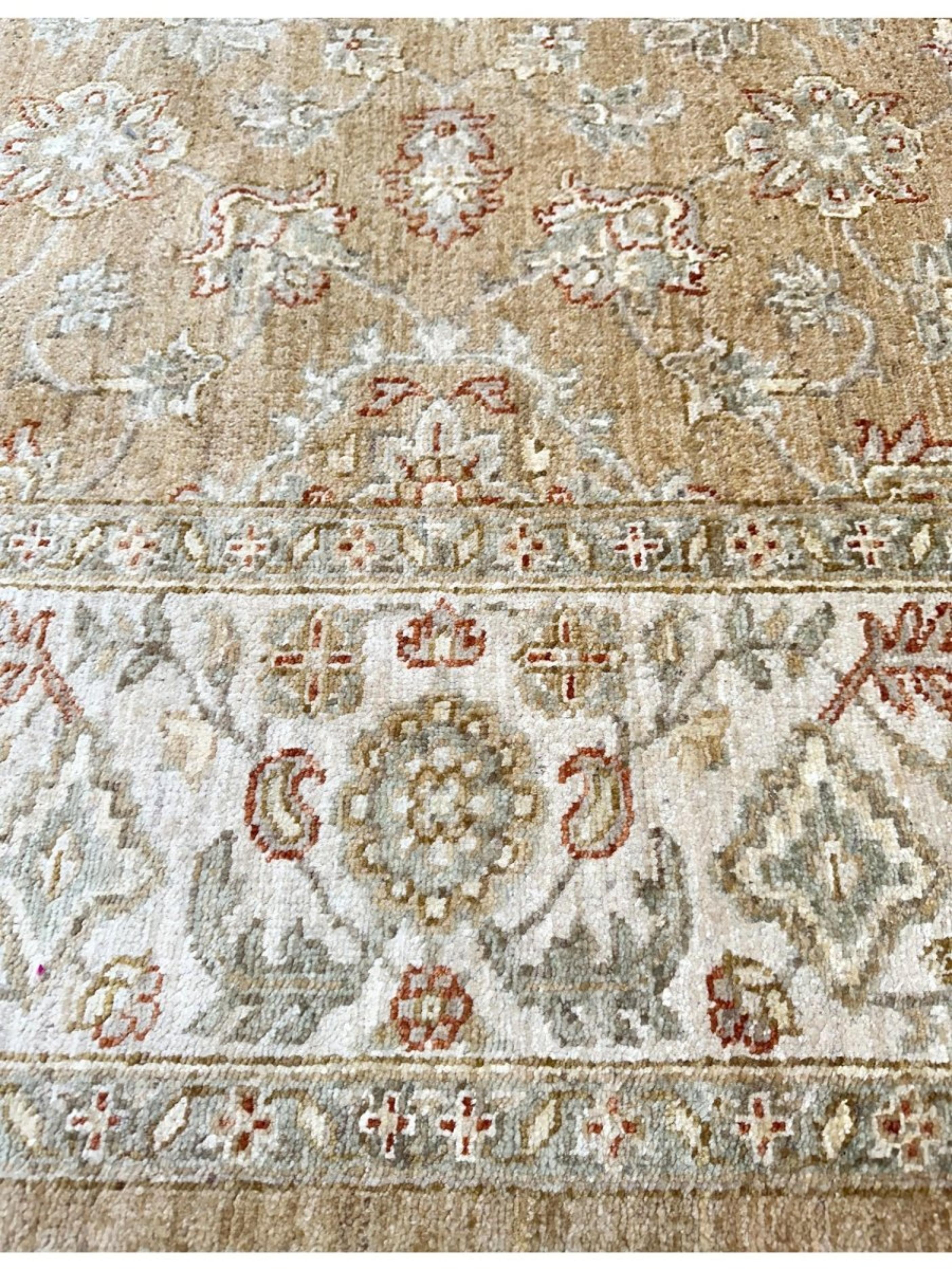 6x17 Handgeknüpfter Oushak Style Läufer Teppich im Angebot 4