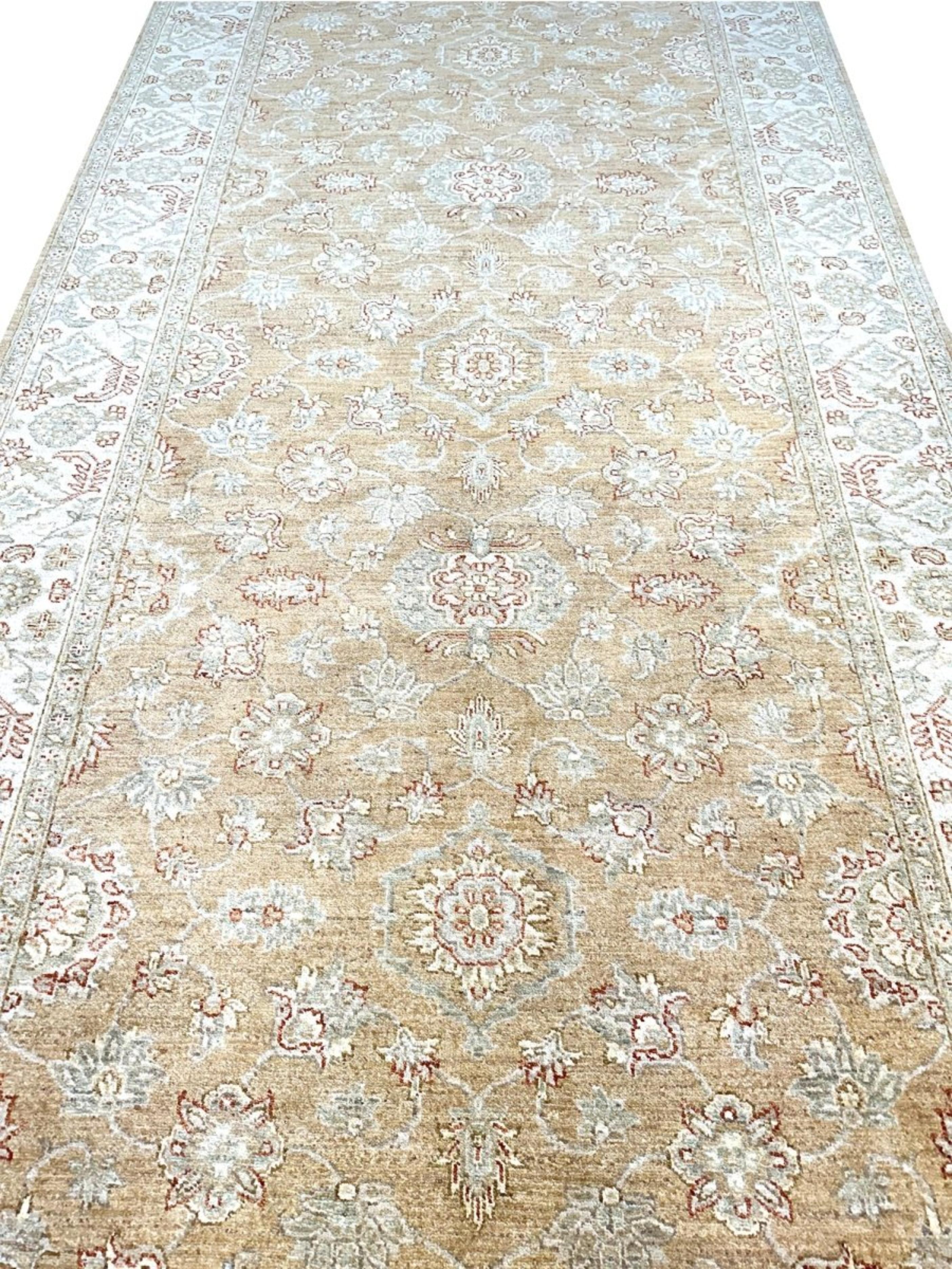 6x17 Handgeknüpfter Oushak Style Läufer Teppich (21. Jahrhundert und zeitgenössisch) im Angebot