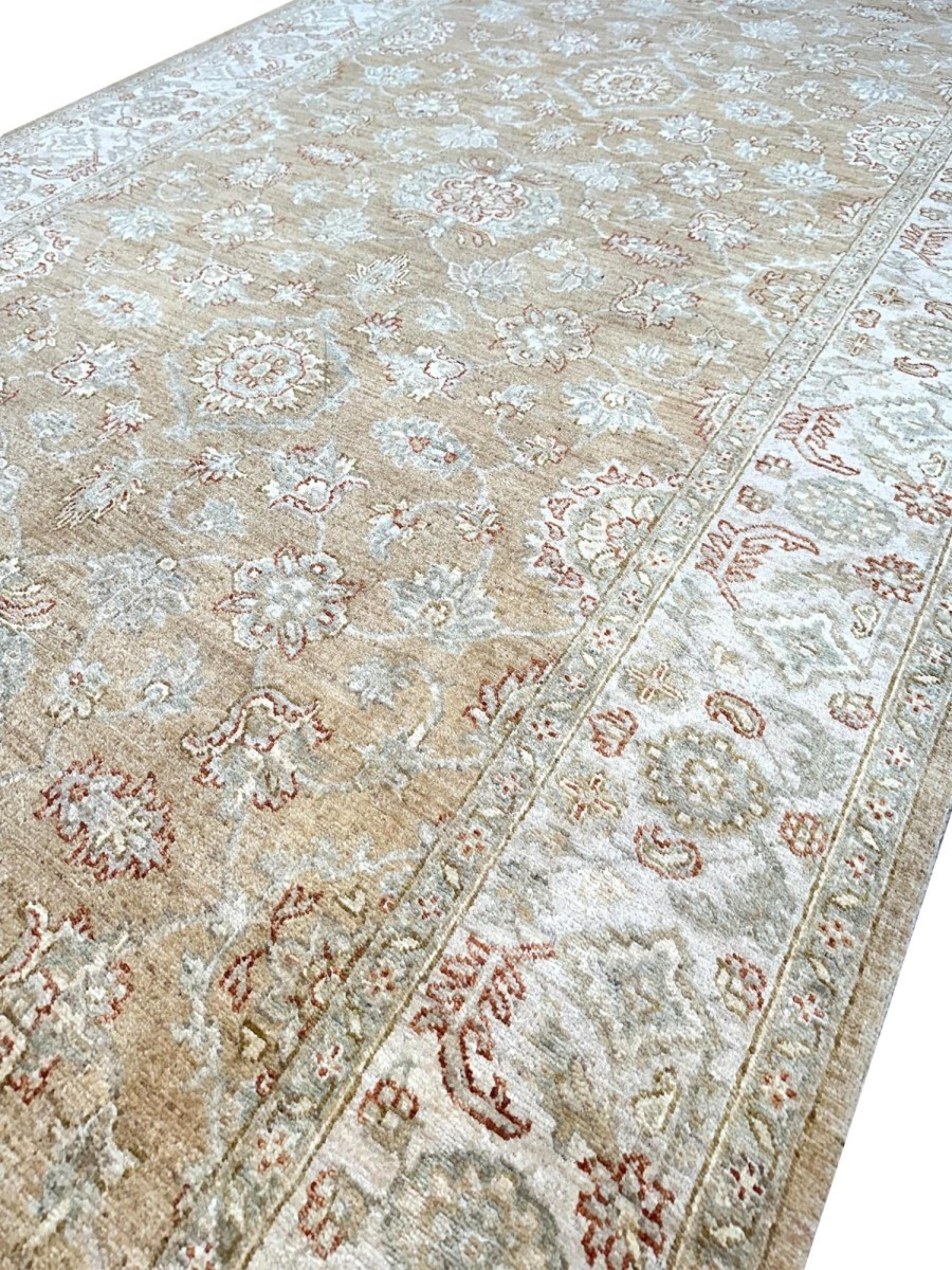 6x17 Handgeknüpfter Oushak Style Läufer Teppich (Wolle) im Angebot