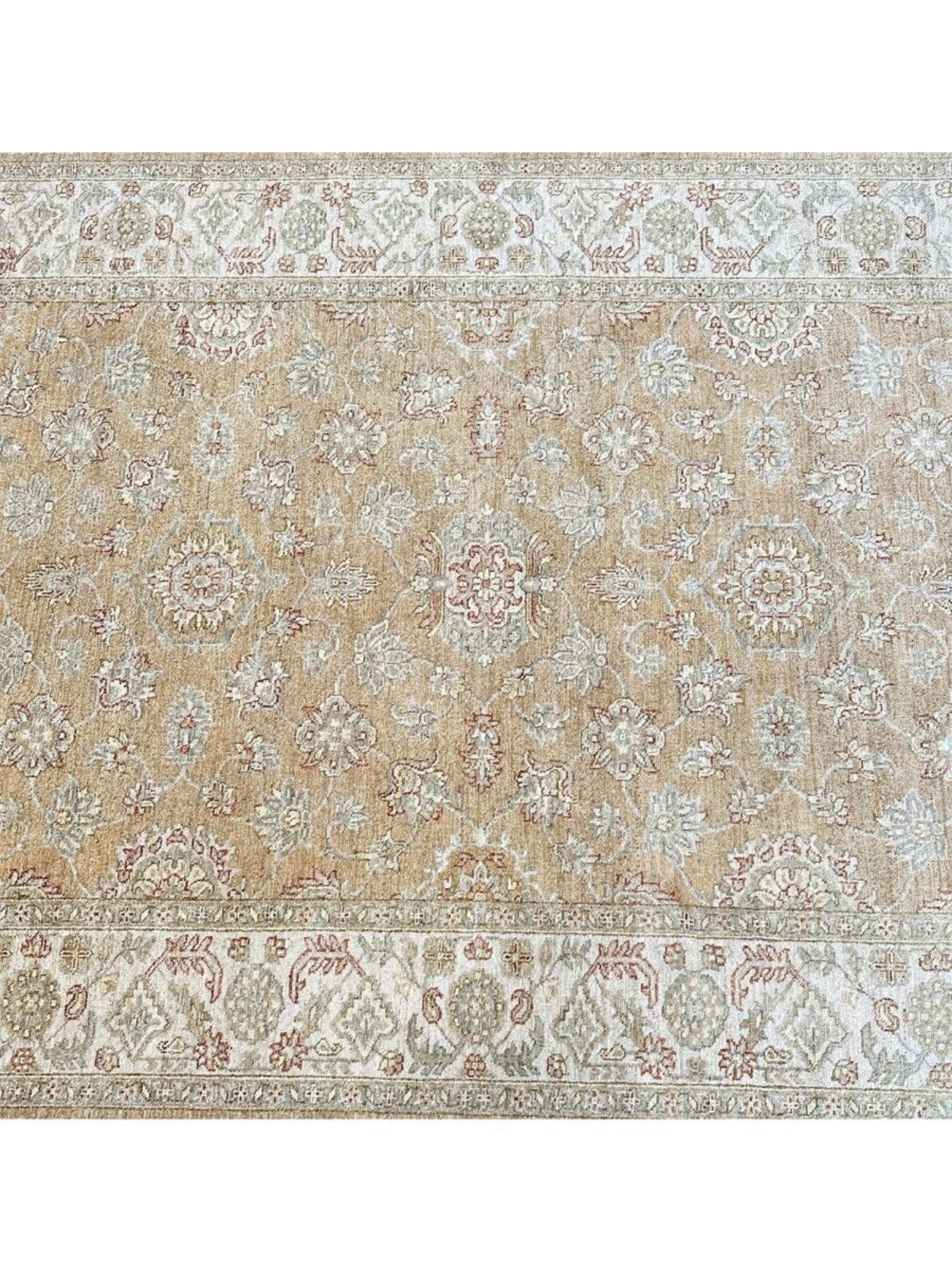 6x17 Handgeknüpfter Oushak Style Läufer Teppich im Angebot 1