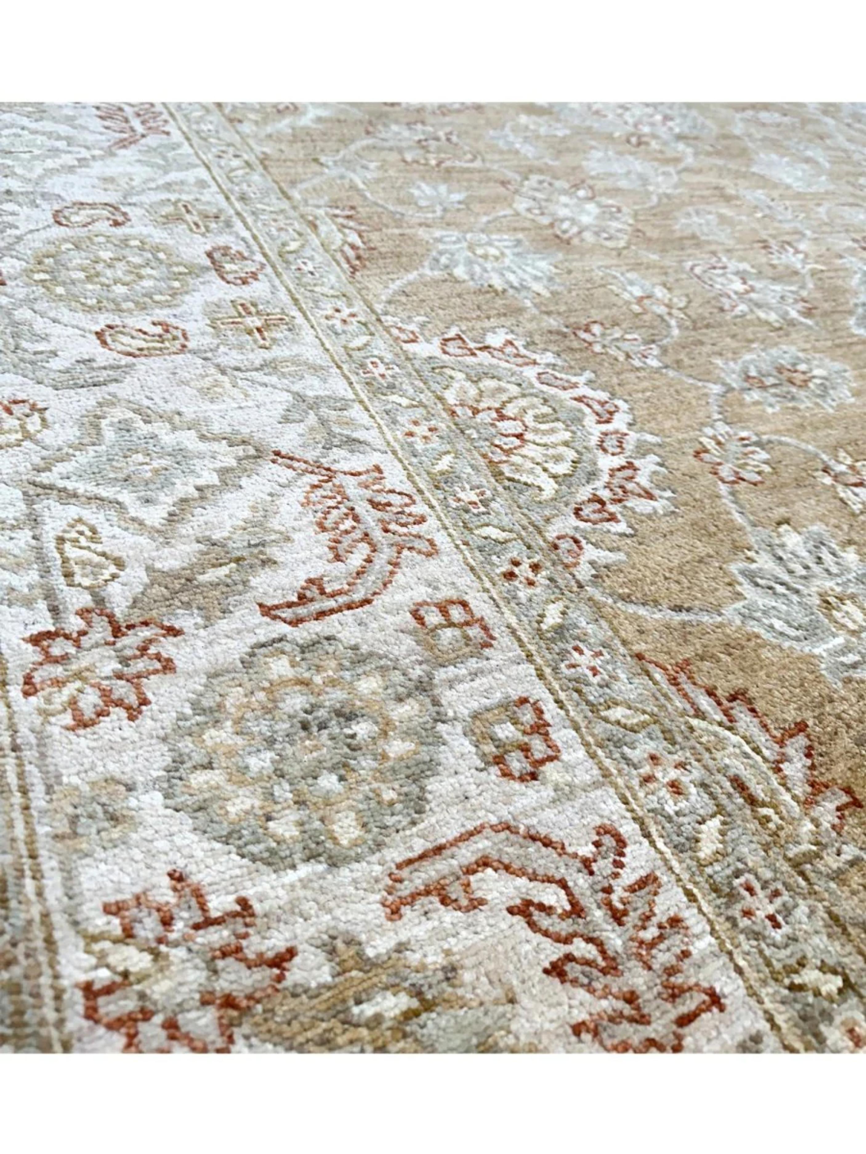 6x17 Handgeknüpfter Oushak Style Läufer Teppich im Angebot 3