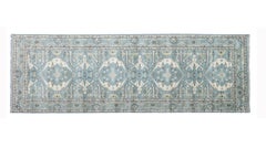 Light-Blue Oushak Gallery Runner
