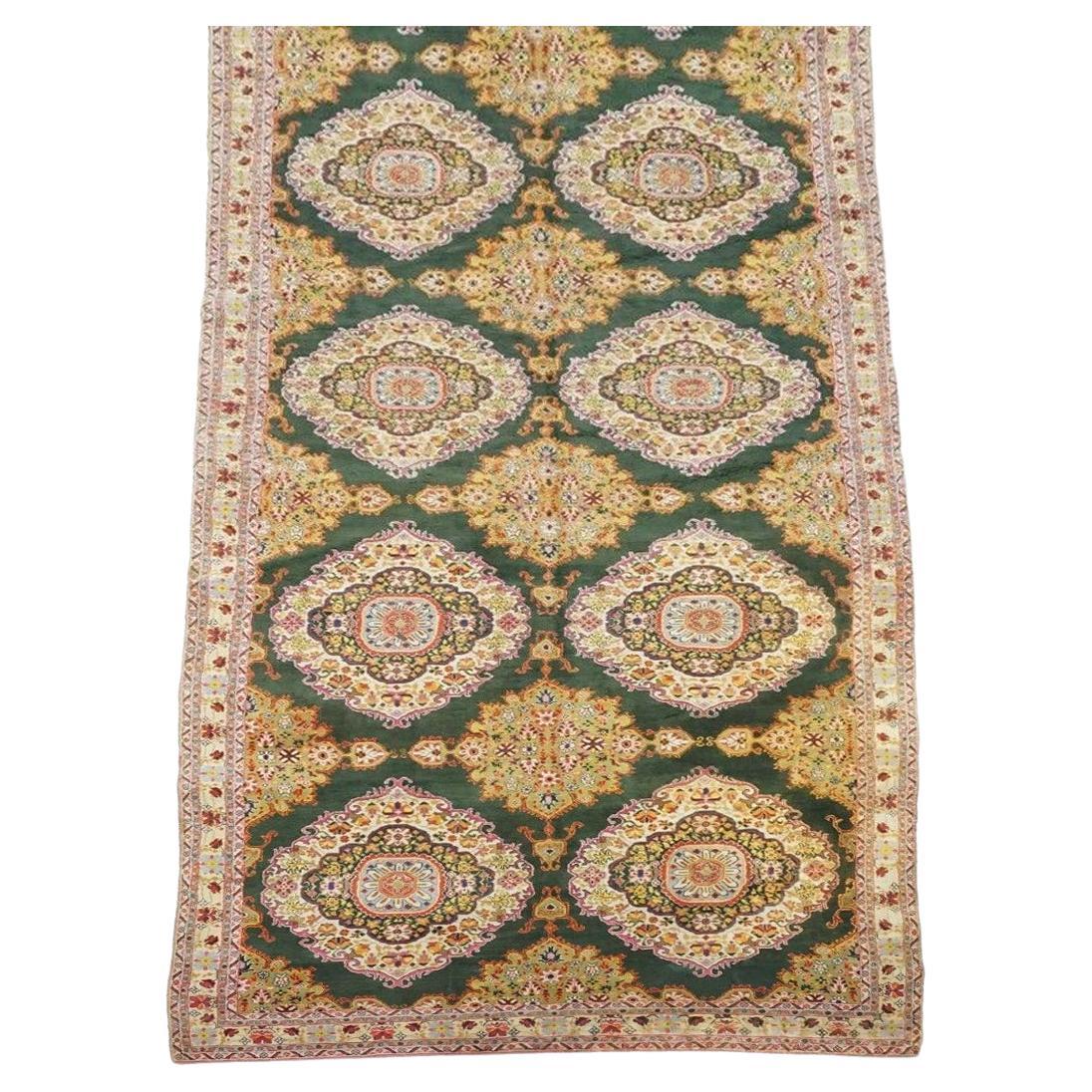 Antique Indian Cotton Agra Gallery Runner For Sale