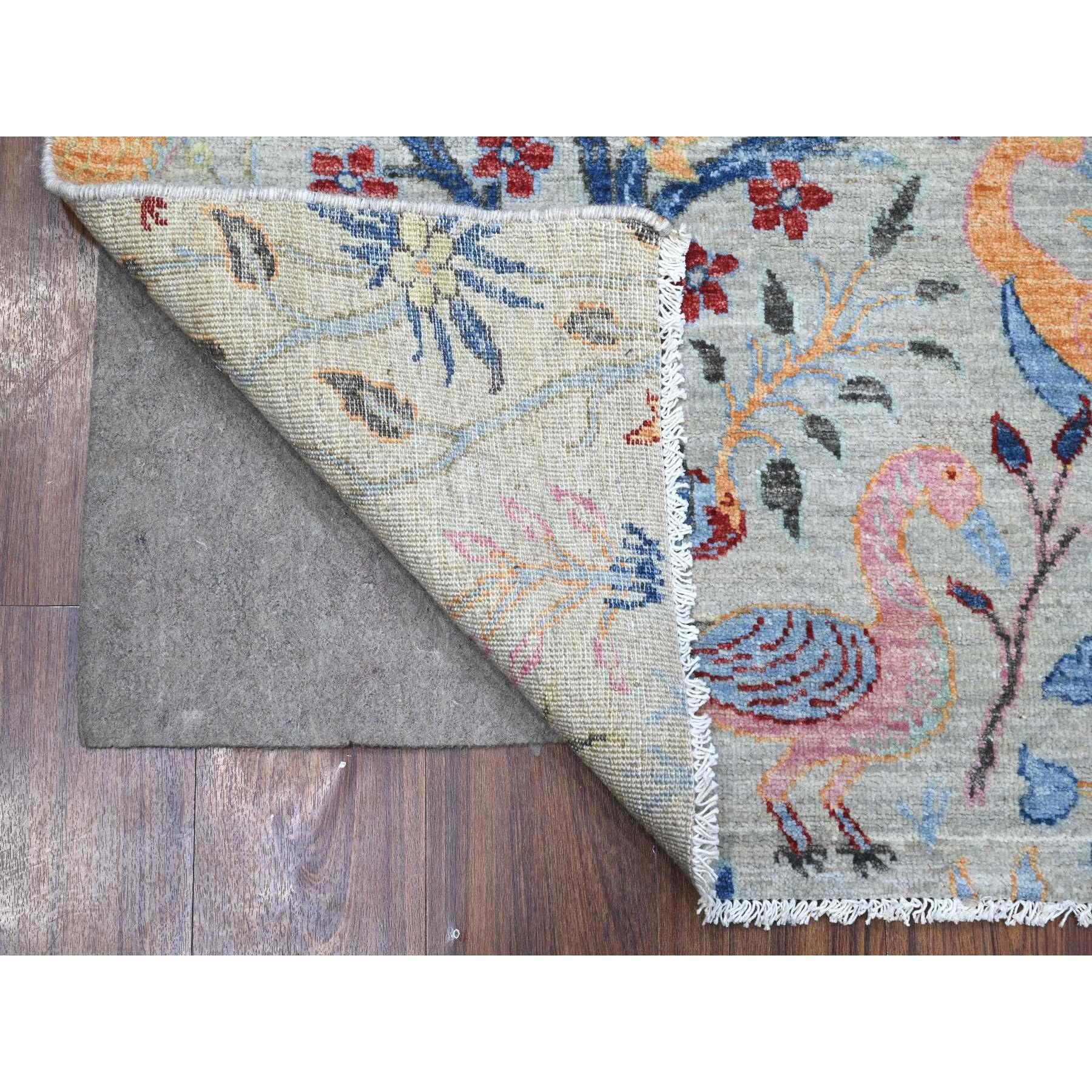 This is a truly genuine one-of-a-kind Afghan Peshawar with Birds of Paradise Design, Hand Knotted, Pure Wool, Oriental Rug. It has been Knotted for months and months in the centuries-old weaving craftsmanship techniques by expert artisans.
Primary