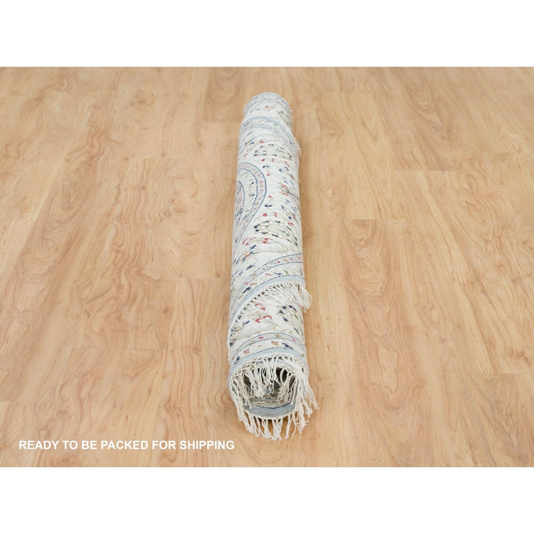 XXIe siècle et contemporain 6'x6' Beau Bleu, 250 KPSI, Pure Laine, Noué à la main, Nain Design Rug en vente