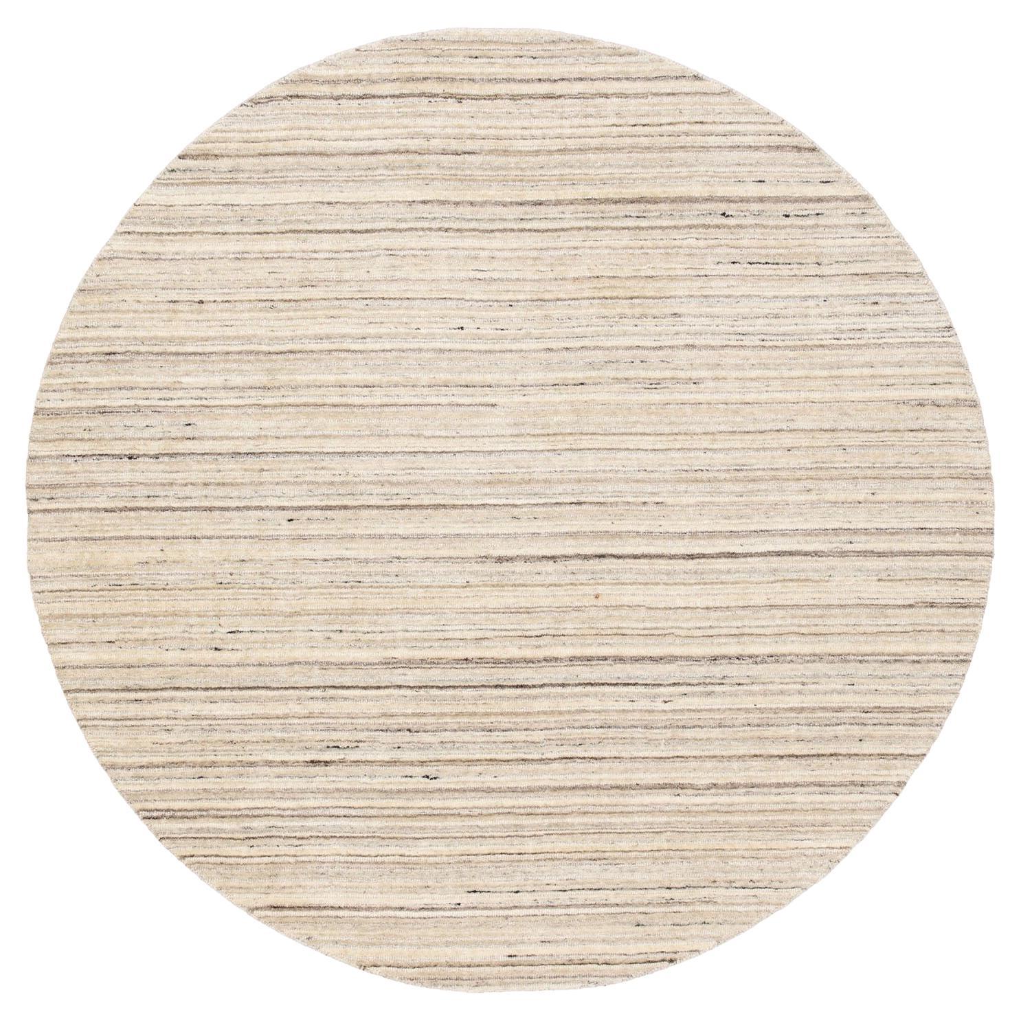 6
x6
 Beige Hand Loomed Organic Wool Modern Round Oriental Rug