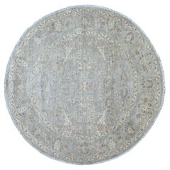 6
x6
Blau Ziegler Mahal Design ausgewaschen Hand geknüpft reine Wolle Runde Teppich