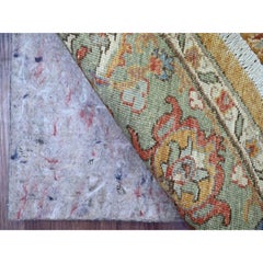 Tappeto rotondo marrone Peshawar con disegno Bijar Garus in lana annodato a mano 6'x6'
