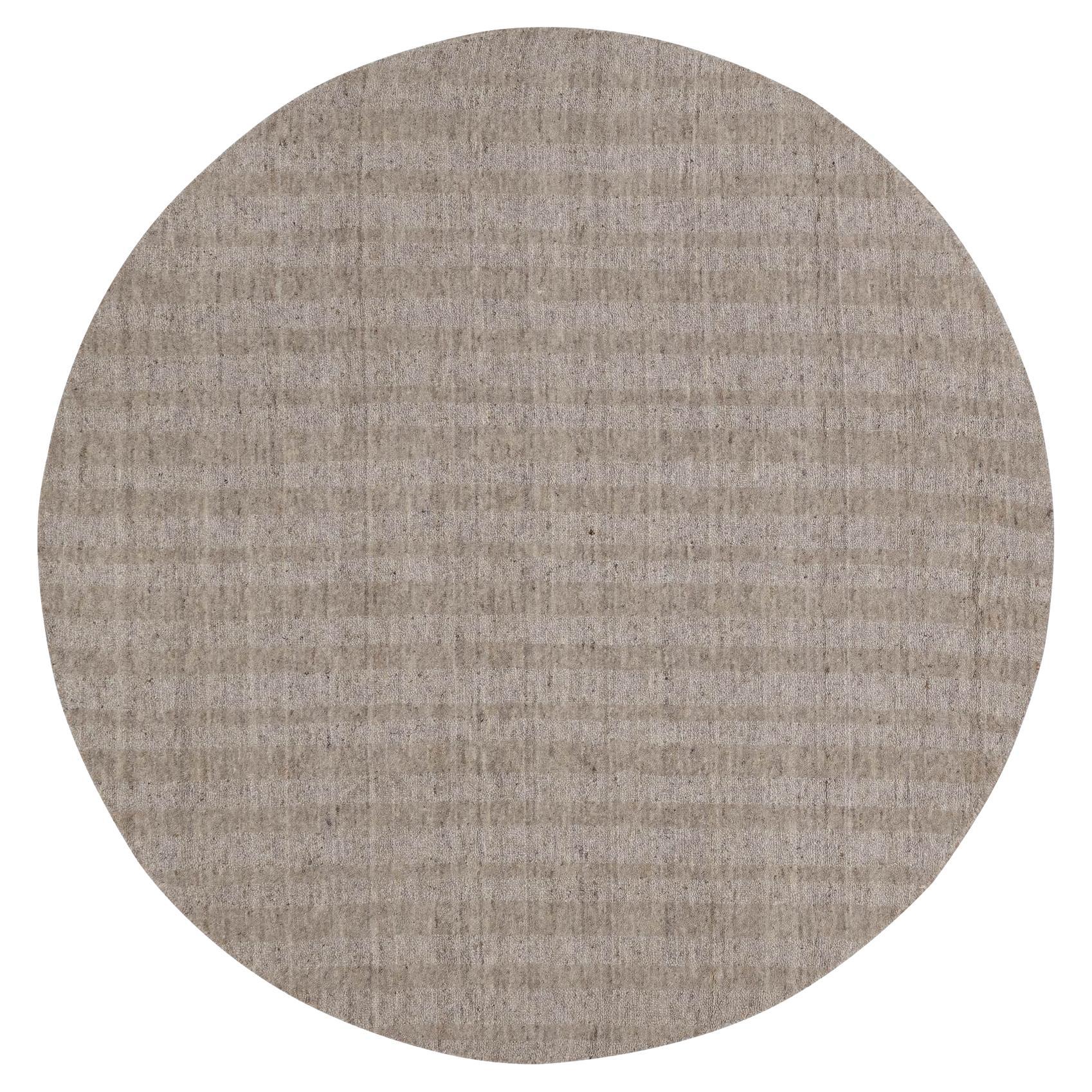 6
x6
Brown Stripes Design Salt and Pepper Hand Effect Loomed Pure Wool Rug