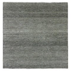 Tappeto quadrato 6
x6
Flannel Gray Undyed 100% Wool Grass Design Annodato a mano