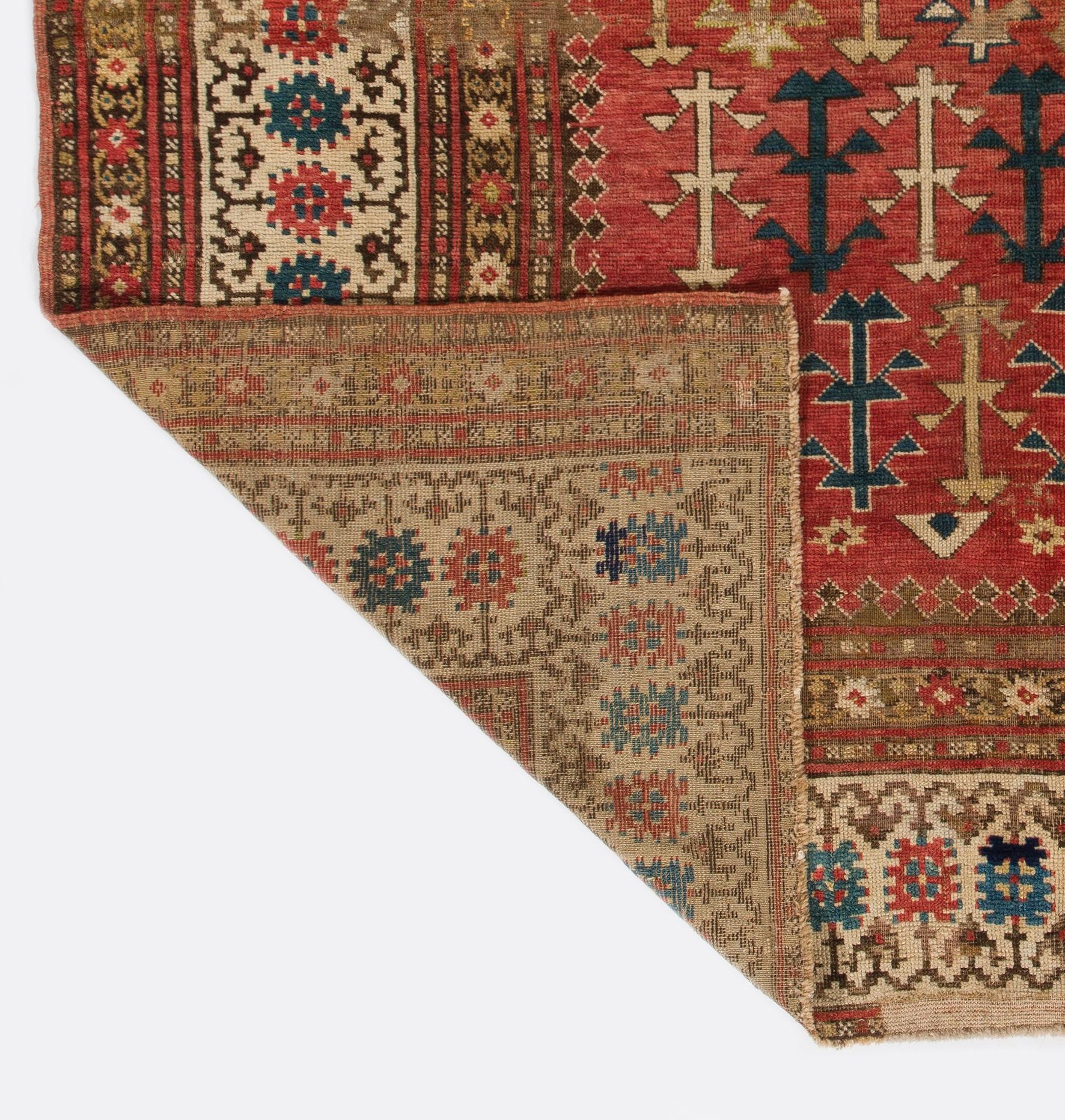 Early 19th Century Antique Caucasian Kazak Rug, circa 1800