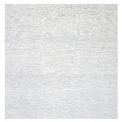 6
x6
 Tapis carré en laine grise nouée à la main, moderne, ton sur ton, Grass Design