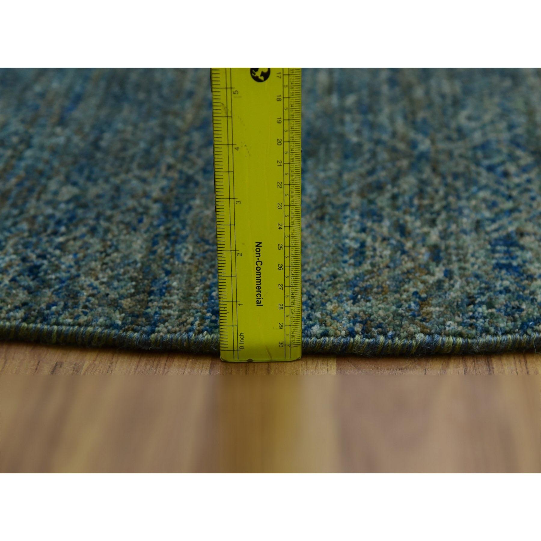 Tapis de laine noué à la main 6'x6' Green Herat Pattern Diamond Shape Design Neuf - En vente à Carlstadt, NJ
