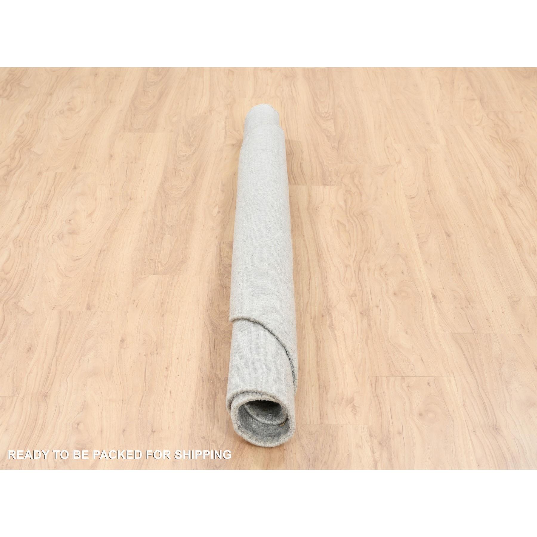 6'x6' Handgewobene Wolle und Seide Grau Feiner Jacquard Orientalischer Rundteppich im Zustand „Neu“ im Angebot in Carlstadt, NJ