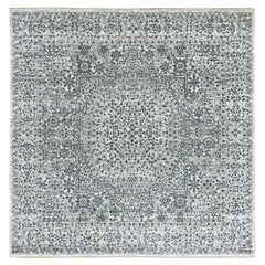 6
x6
 Ivory Mamluk Dynasty Tone on Tone Design Hand Knotted Wool Square Rug