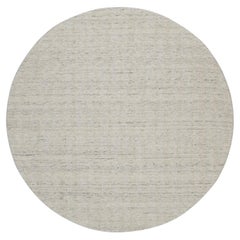 6
x6
 Elfenbein Vertikale Streifen Design Hand gewebt natürliche Wolle Runde Teppich