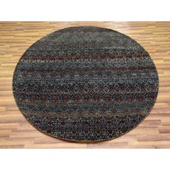 6'x6' Kobicha Brown 100% Plush Wool Hand Knotted Kohinoor Herrita Round Rug