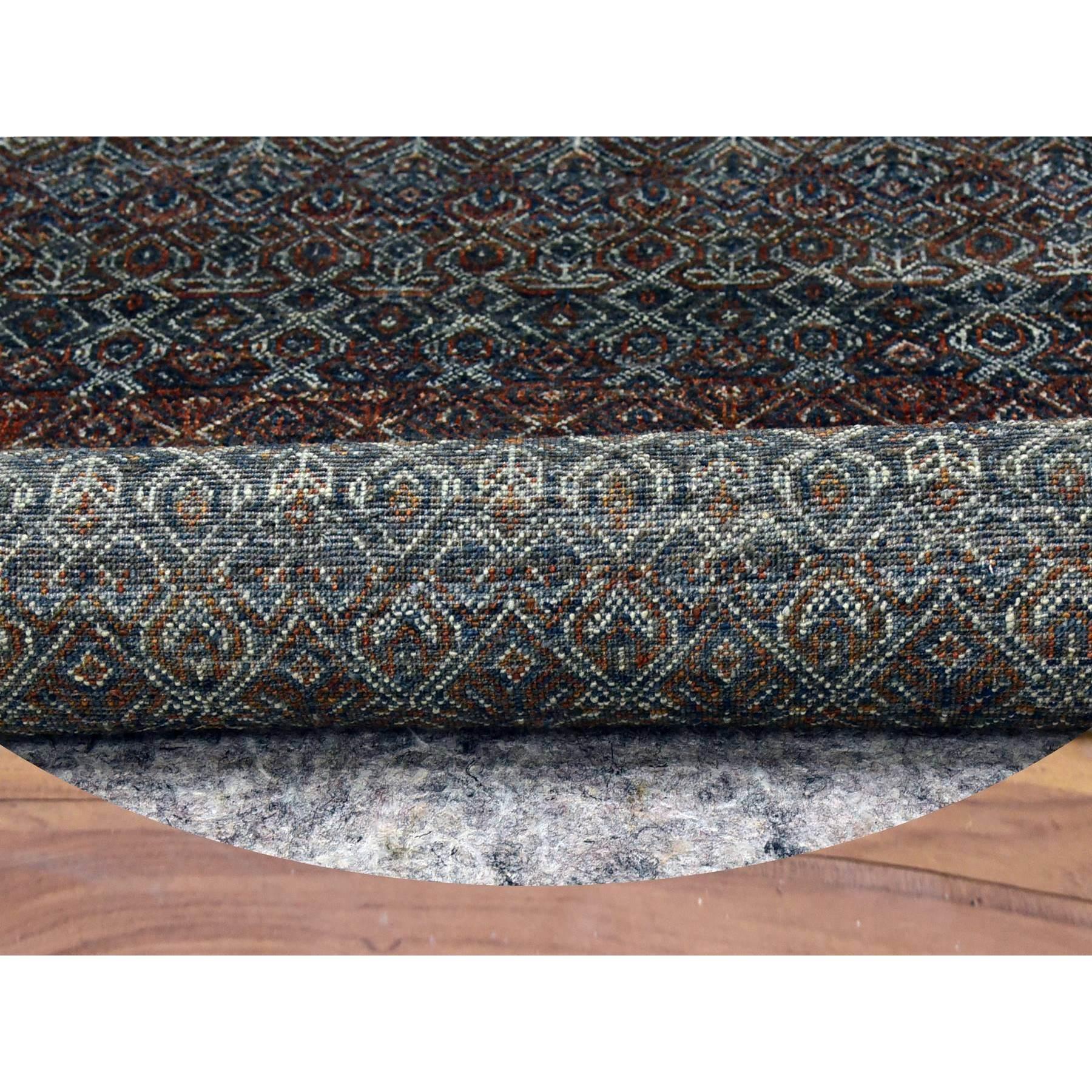 Modern 6'x6' Kobicha Brown 100% Plush Wool Hand Knotted Kohinoor Herrita Round Rug For Sale