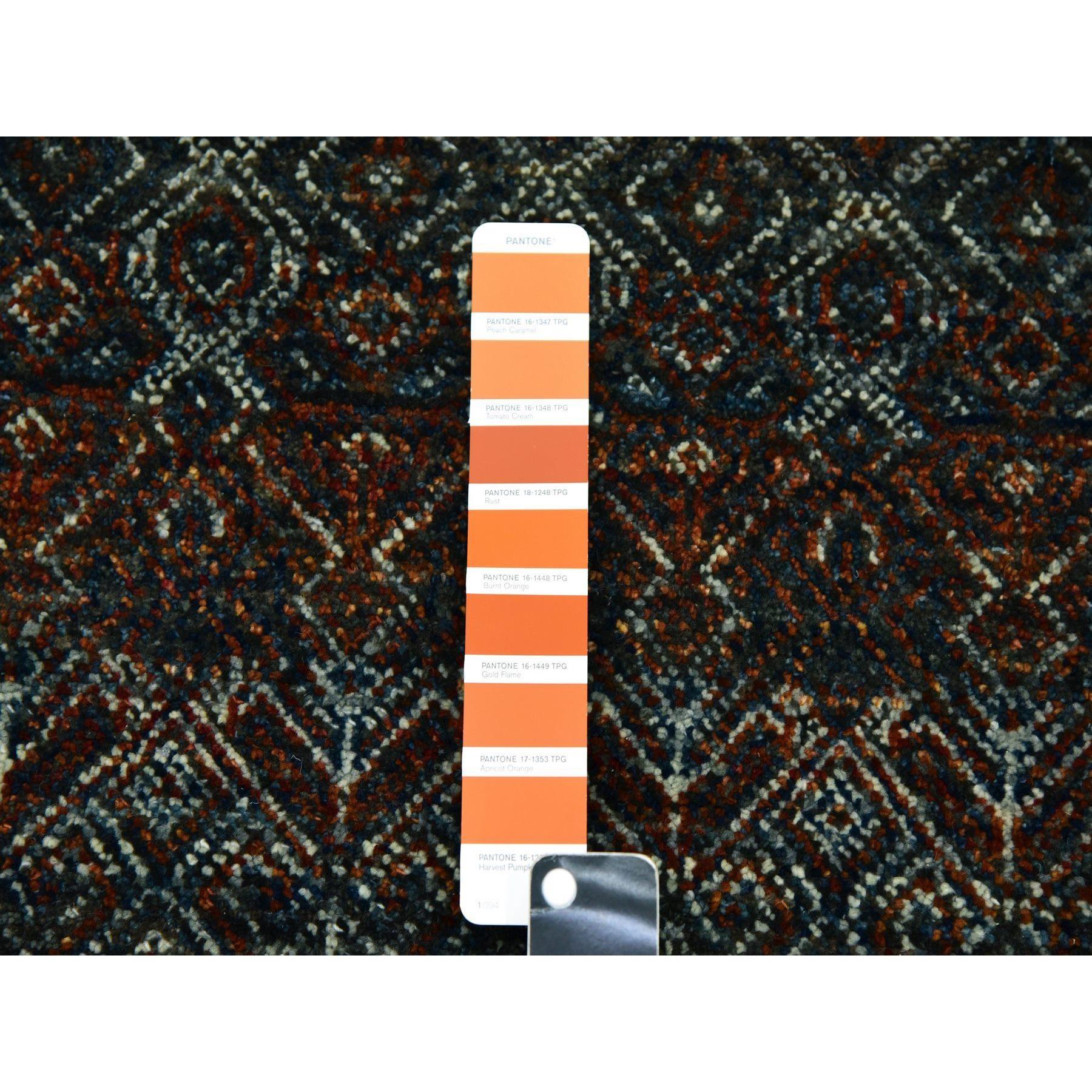Indian 6'x6' Kobicha Brown 100% Plush Wool Hand Knotted Kohinoor Herrita Round Rug For Sale