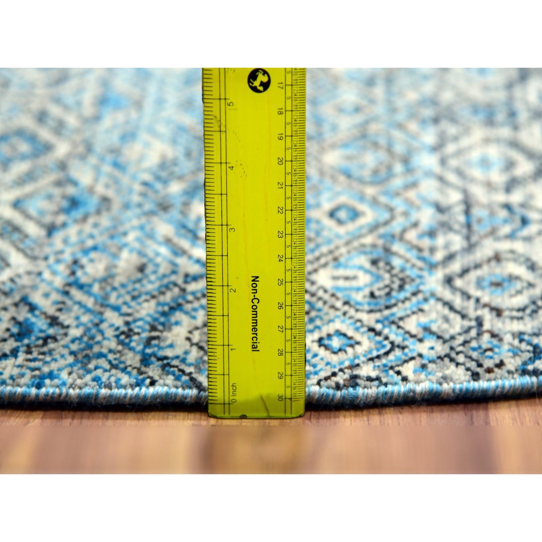 6'x6' Ozeanblauer 100% Plüsch Wolle Handgeknüpfter Kohinoor Herat Design Orientalischer Teppich im Zustand „Neu“ im Angebot in Carlstadt, NJ