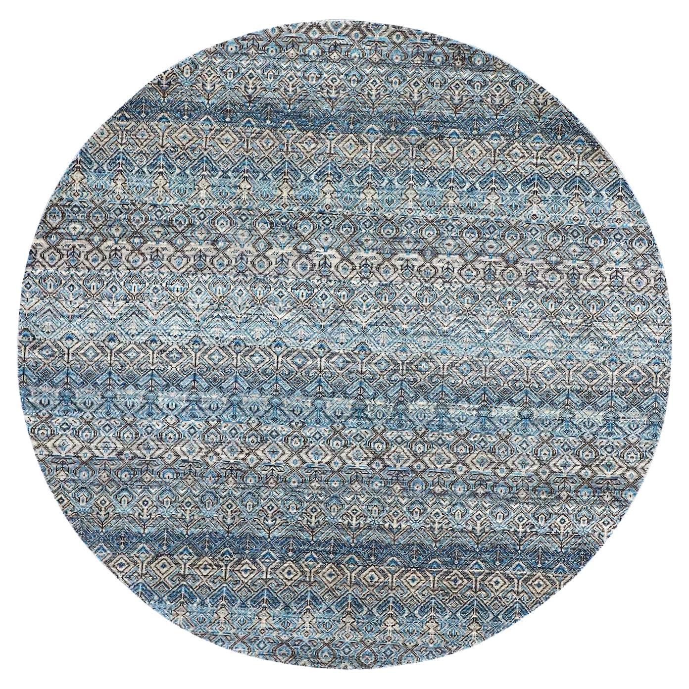 6'x6' Bleu océan 100% laine nouée à la main Kohinoor Herat Design Rugs orientaux