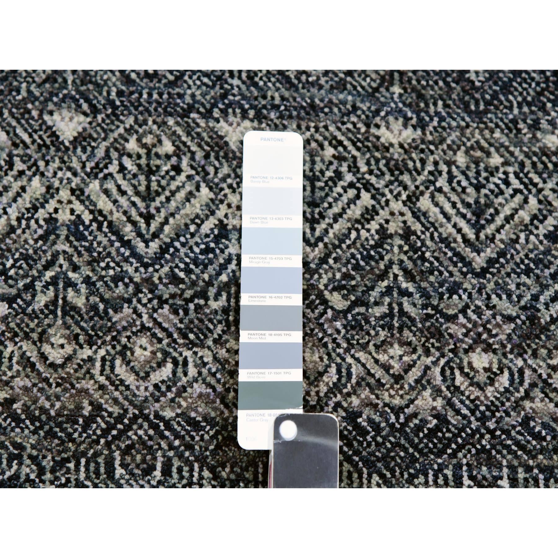 Alfombra Redonda 100% Lana Anudada a Mano Kohinoor Herrita Gris Ónice 6'x6' Indio en venta