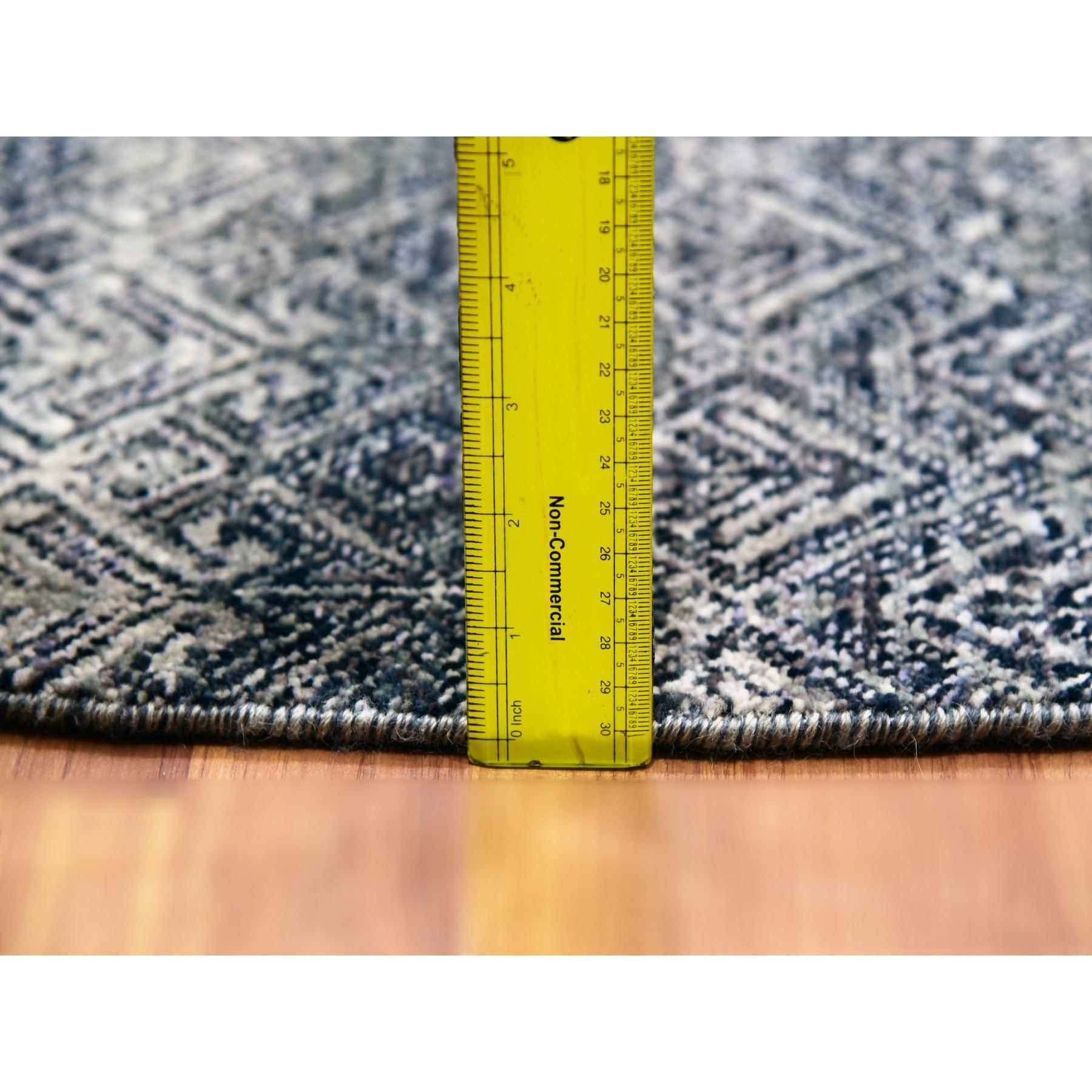 Alfombra Redonda 100% Lana Anudada a Mano Kohinoor Herrita Gris Ónice 6'x6' Anudado a mano en venta