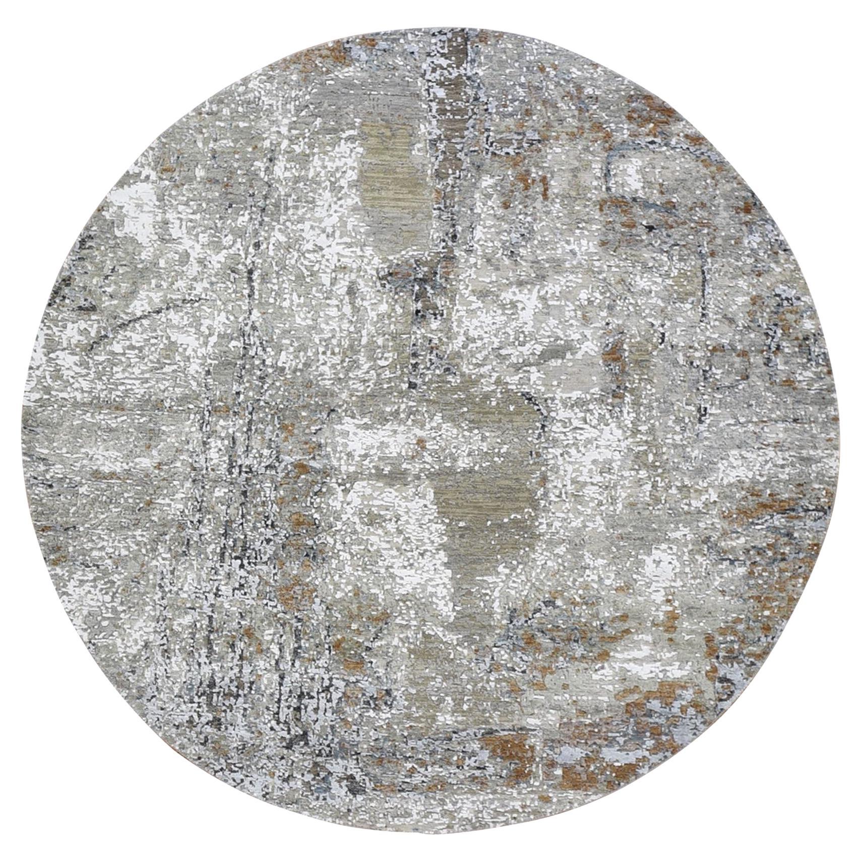 6
x6
Wool Denser Weave Persian Knot with Abstract Design Round Rug