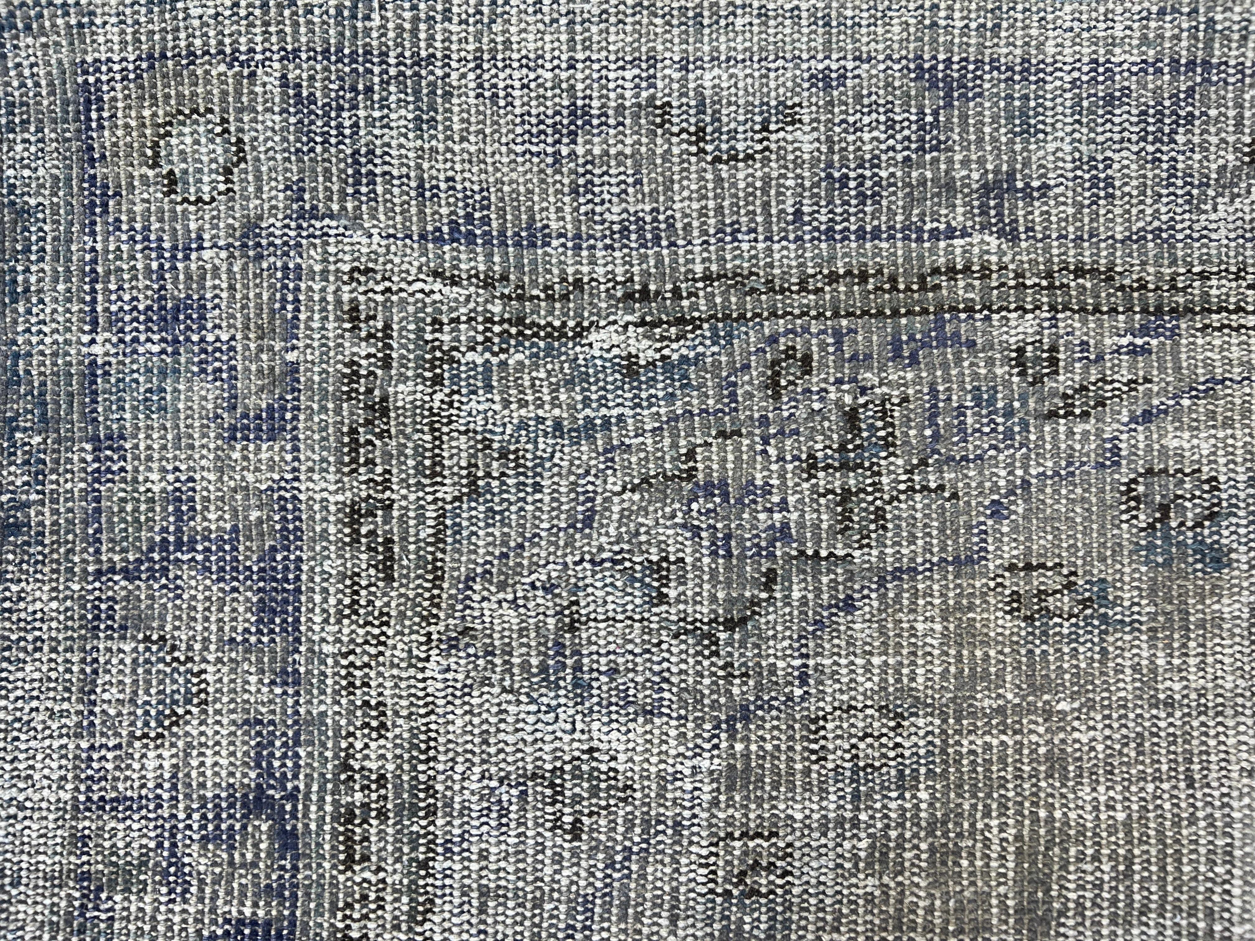 6x7.8 Ft handgefertigter türkischer Vintage-Teppich in Grau & Braun für Moderne Inneneinrichtung im Angebot 4