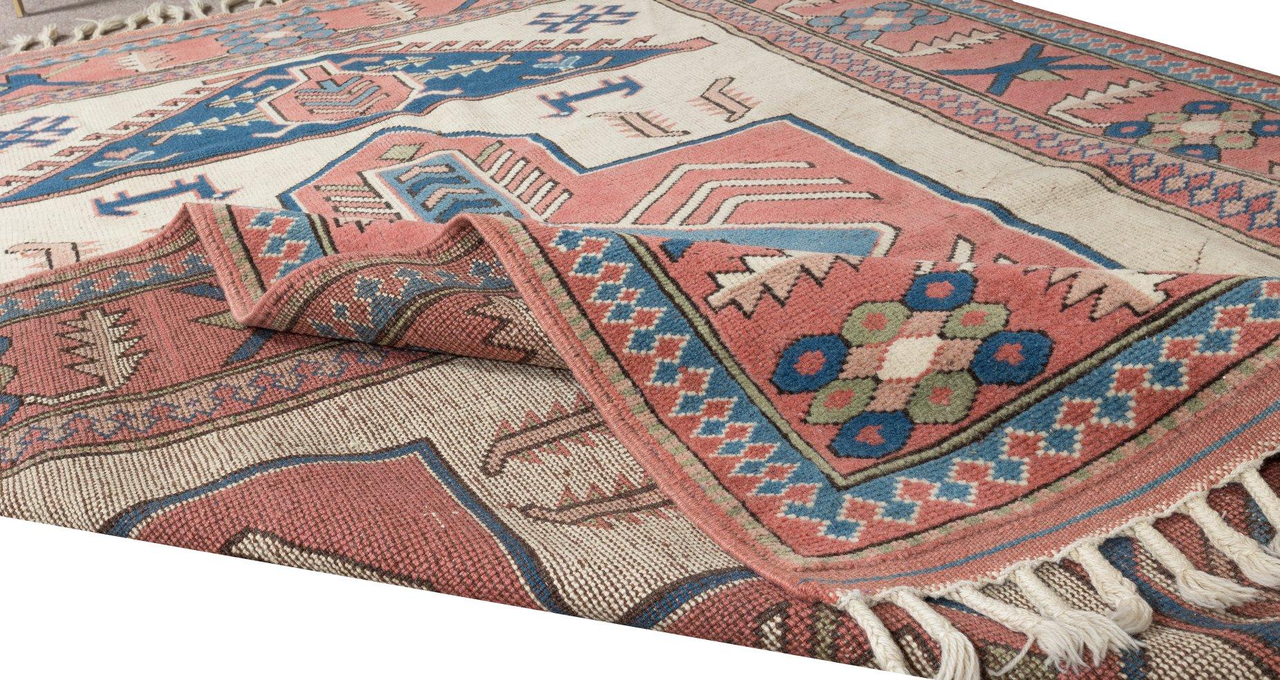 6x8 Ft Handgeknüpfter moderner türkischer Teppich für Wohnzimmerdekor, 100 % Wolle, modern (Moderne) im Angebot