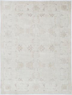 6x8 ft Rustic Hand-Knotted Beige Turkish Area Rug for Living Room. 100% Wool