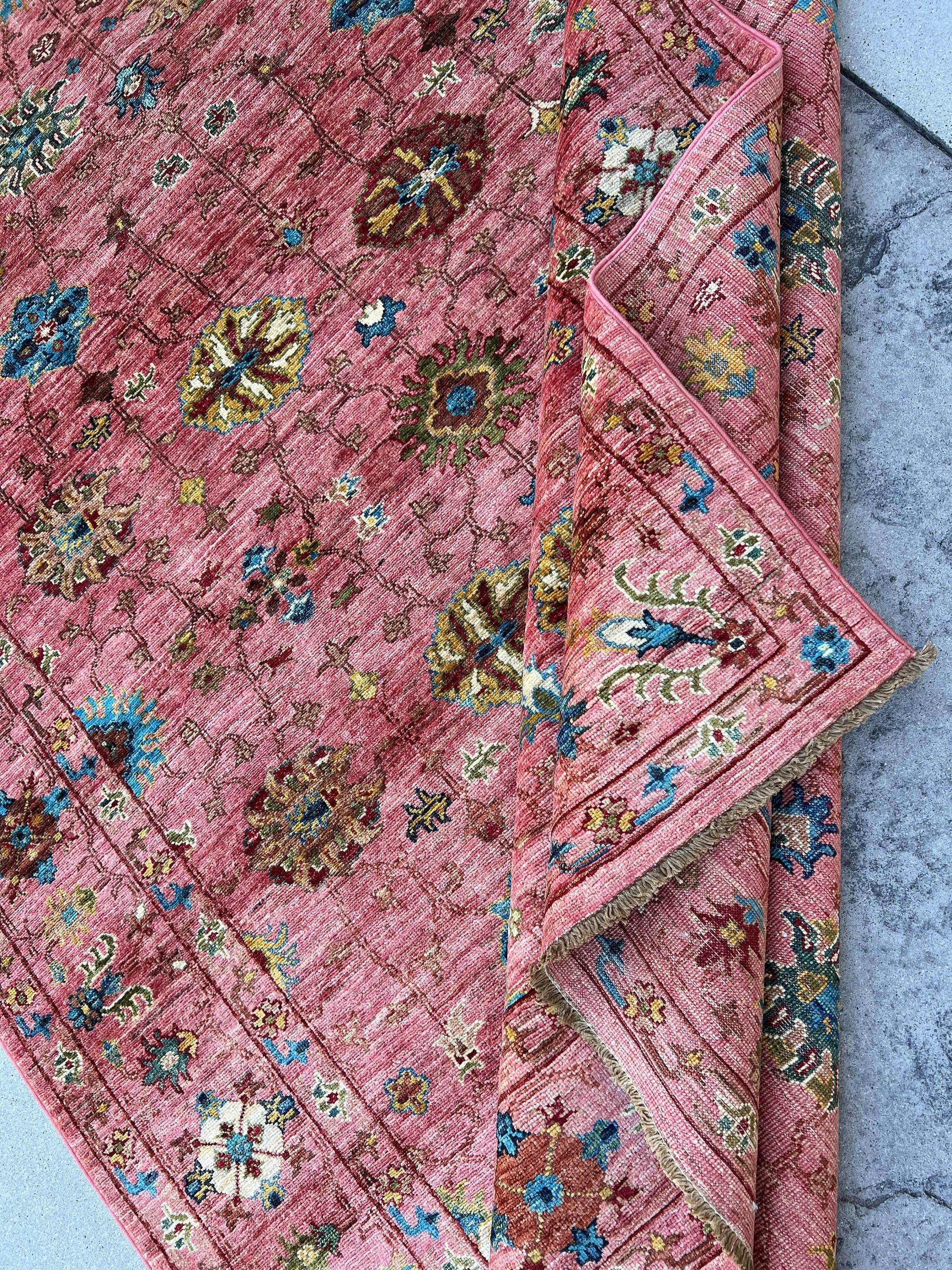 6x8 Hand-Knotted Afghan Rug Premium Hand-Spun Afghan Wool Fair Trade For Sale 3
