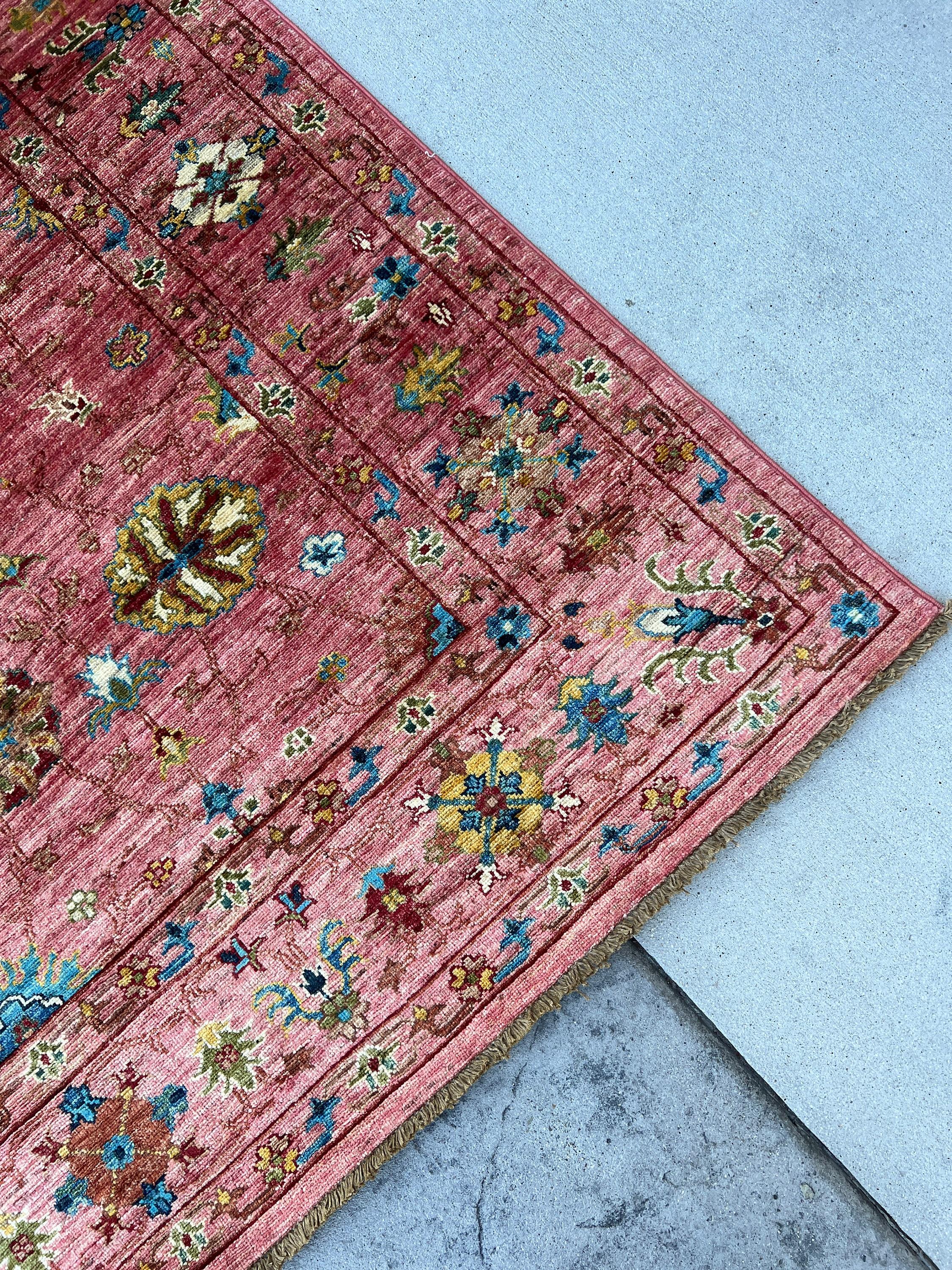 6x8 Hand-Knotted Afghan Rug Premium Hand-Spun Afghan Wool Fair Trade For Sale 5