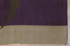6x8 Lila Flachgewebe Wolle Geometrische Abstraktion Vintage Mid Century Teppich Teppich