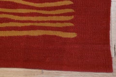 6x8 Trendy Sloane Kilim Red Geometric Contemporary Flatweave Wool Carpet Rug
