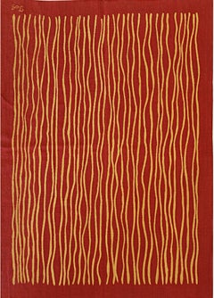 6x8 Trendy Sloane Kilim Red Geometric Contemporary Flatweave Wool Carpet Rug