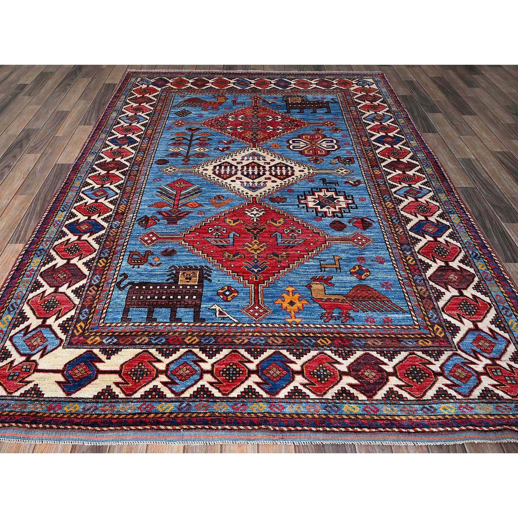 Alfombra de lana anudada a mano 6'x8'1