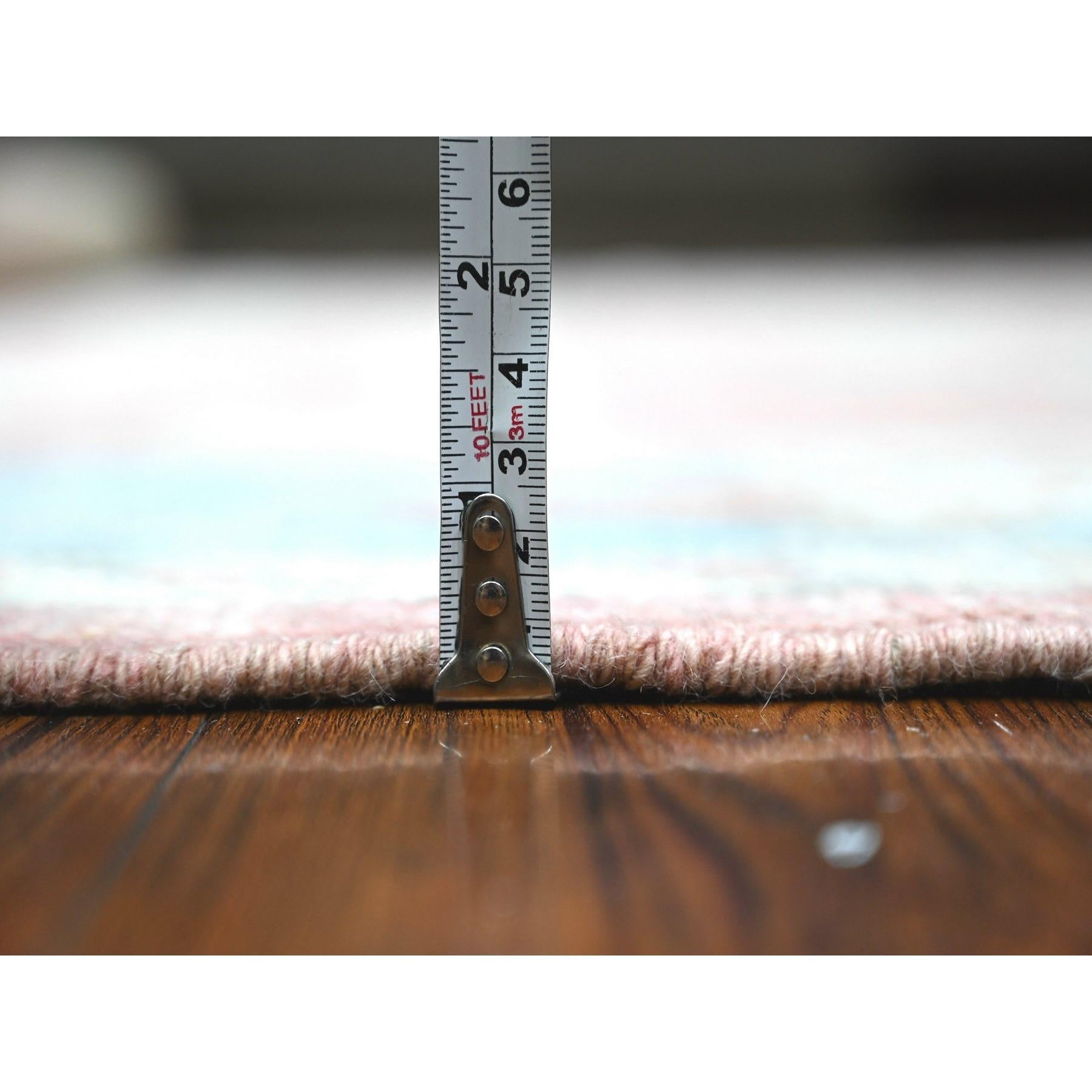 Tappeto orientale Candy Pink Afghan Angora Oushak Wool Weft In condizioni Nuovo in vendita a Carlstadt, NJ