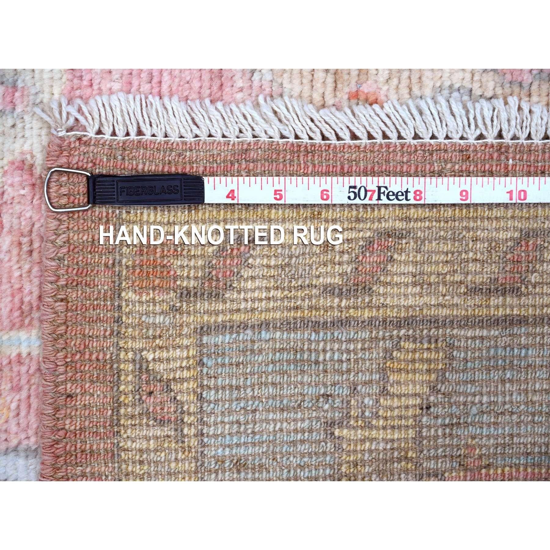 XXI secolo e contemporaneo Tappeto orientale Candy Pink Afghan Angora Oushak Wool Weft in vendita