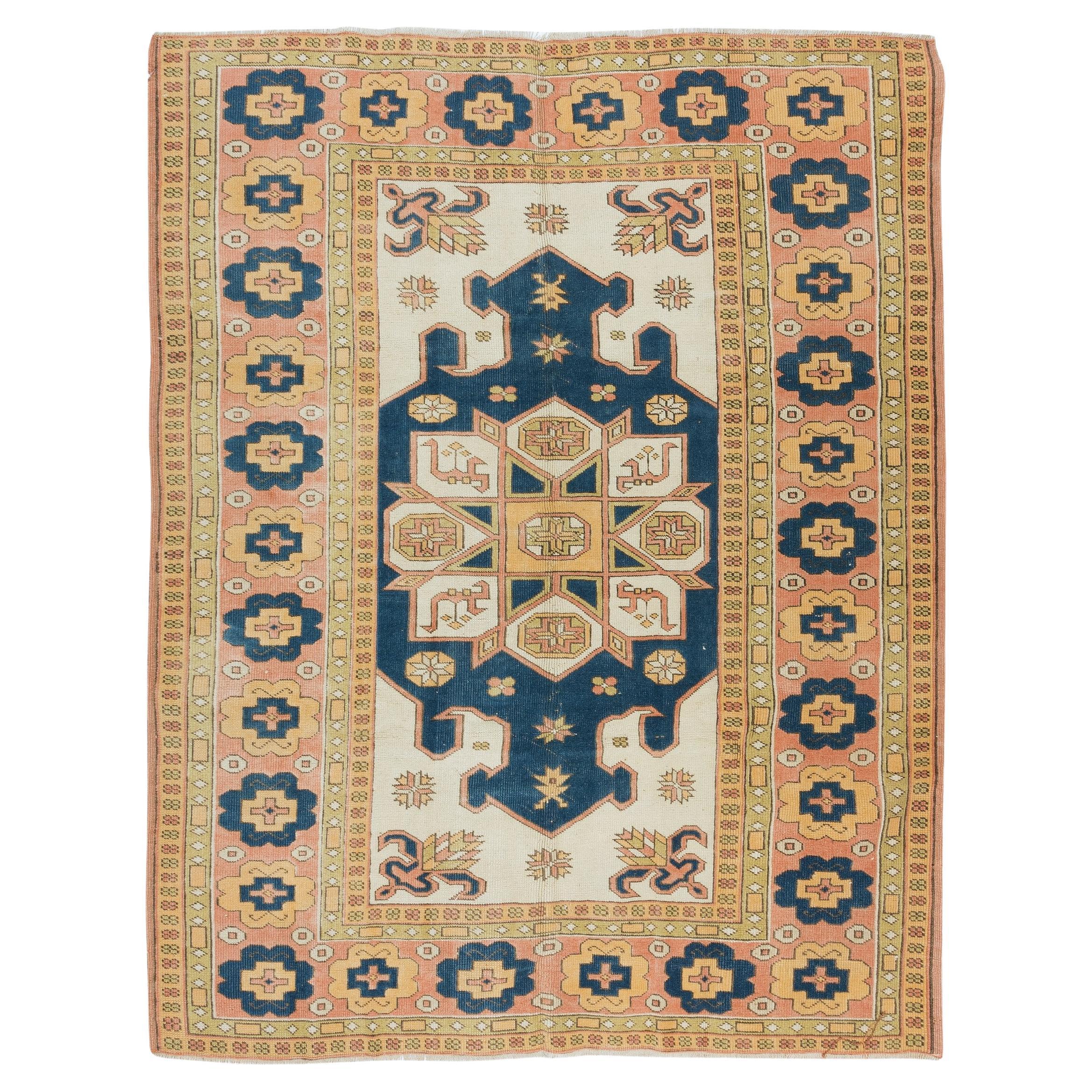 6x8.3 Ft Modern Modern Area Rug Geometric Anatolian Handmade for Living Room Decor (tapis géométrique Anatolien fait à la main pour la décoration du salon) en vente