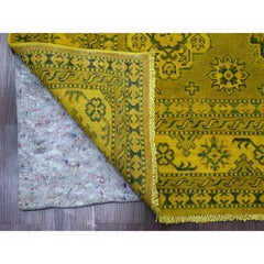 6'x8'6" Brown Overdyed Kazak Tribal Medallions Design Hand Knotted Wool Rug