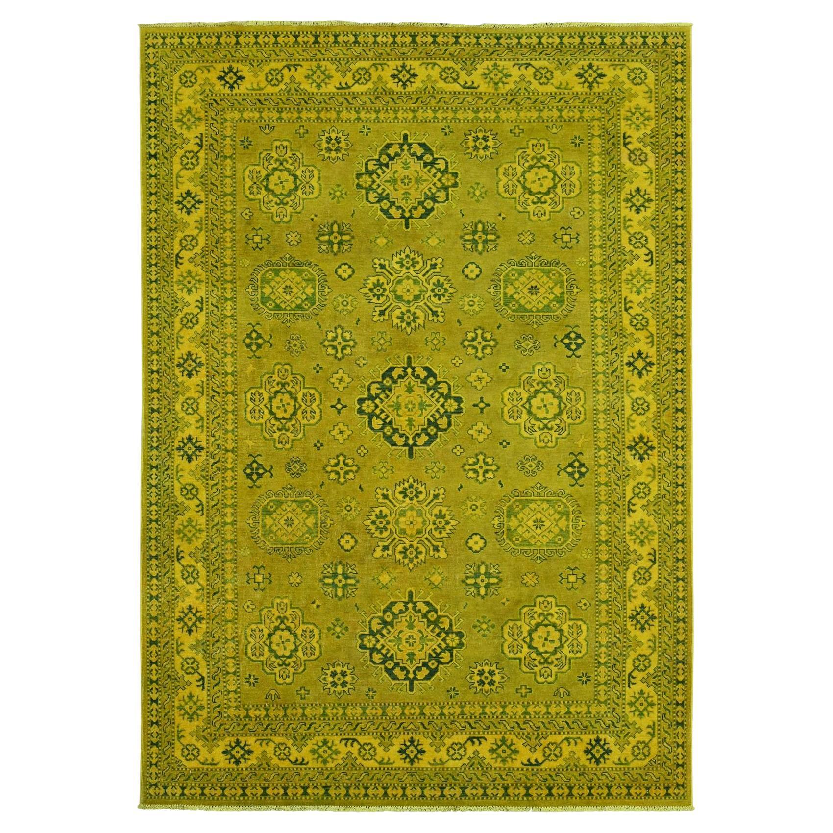 6
x8
6" Brown Overdyed Kazak Tribal Medallions Design Hand Knotted Wool Rug en venta