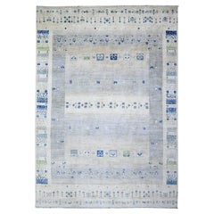 Alfombra Oriental Anudada a Mano de Pura Lana Kashkuli Gabbeh Gris 6
x8
8