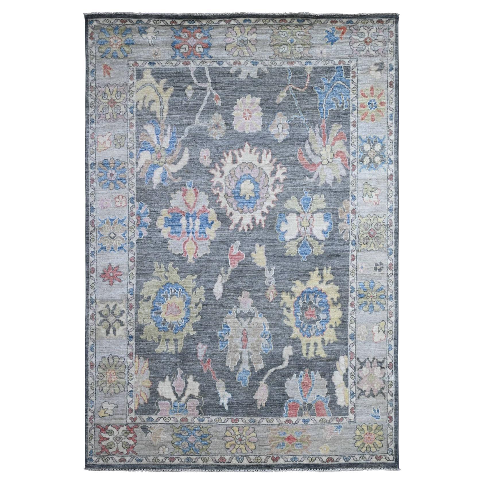 6
x8
8" Nevada Gray Afghan Angora Oushak Wool Foundation Tapis d
Orient